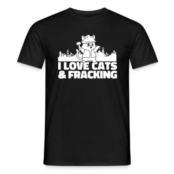 Fracturation hydraulique de plate-forme pétrolière de champ pétrolifère - T-shirt homme - noir - Devant - AI Model Male 178 light (178cm)