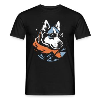 Lunettes de soleil loup Écharpe - T-shirt homme - noir - Devant - AI Model Male 178 light (178cm)
