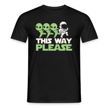Colonisation de l’espace - T-shirt homme - noir - Devant - AI Model Male 178 light (178cm)