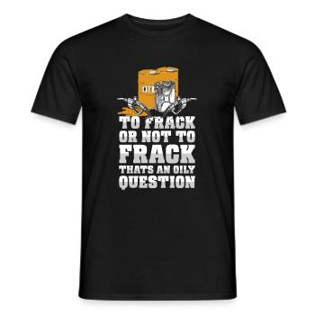Fracturation hydraulique de plate-forme pétrolière de champ pétrolifère - T-shirt homme - noir - Devant - AI Model Male 178 light (178cm)