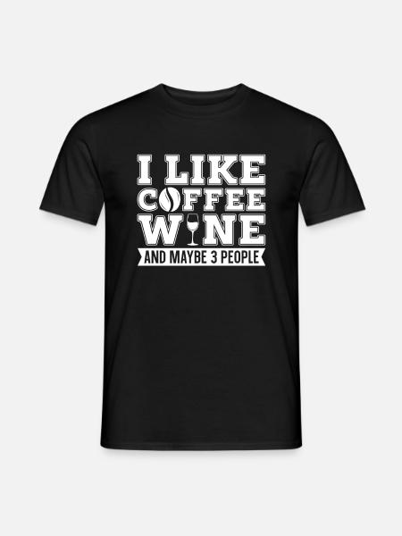 Coffee Cafe Coffee Wine - Men's T-Shirt - black