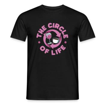 Kaffee Cafe Kaffeewein The Circle Of Life - Männer T-Shirt - Schwarz - Vorne - AI Model Male 178 light (178cm)