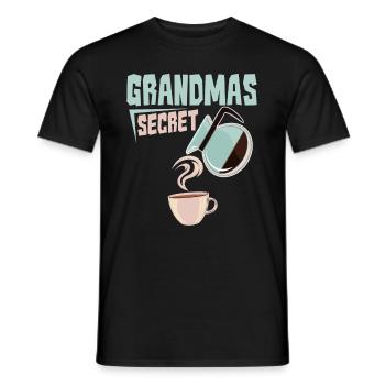 Kaffee Cafe Grandmas Secret - Männer T-Shirt - Schwarz - Vorne - AI Model Male 178 light (178cm)