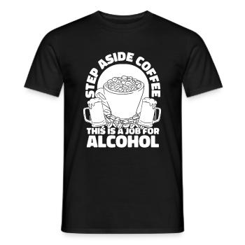 Café Café Café Vin - T-shirt homme - noir - Devant - AI Model Male 178 light (178cm)