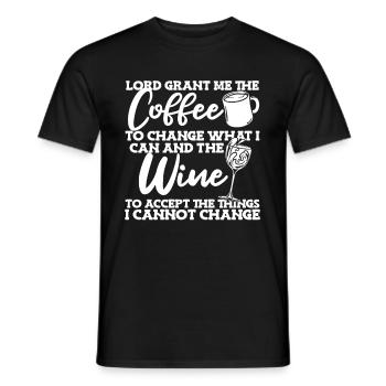 Café Café Café Vin - T-shirt homme - noir - Devant - AI Model Male 178 light (178cm)