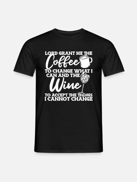 Coffee Cafe Coffee Wine - Men's T-Shirt - black