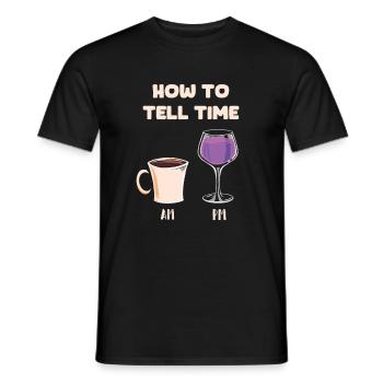 Café Café Café Vin - T-shirt homme - noir - Devant - AI Model Male 178 light (178cm)