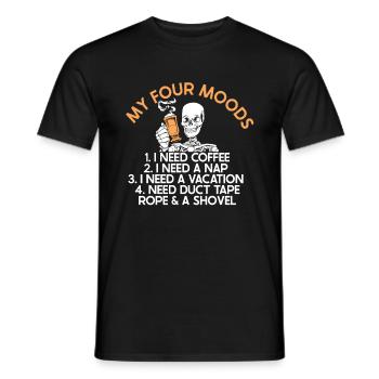 Halloween Skeleton Coffee - Men's T-Shirt - black - Front - AI Model Male 178 light (178cm)