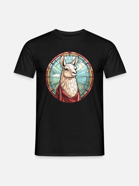 Christian Christianity Lama - Men's T-Shirt - black