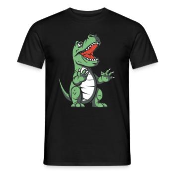 Trex T Rex Dino Cool - T-shirt homme - noir - Devant - AI Model Male 178 light (178cm)