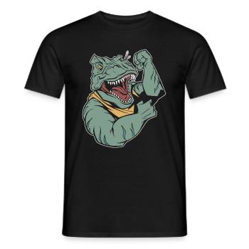 Trex T Rex Dino Cool - T-shirt homme - noir - Devant - AI Model Male 178 light (178cm)