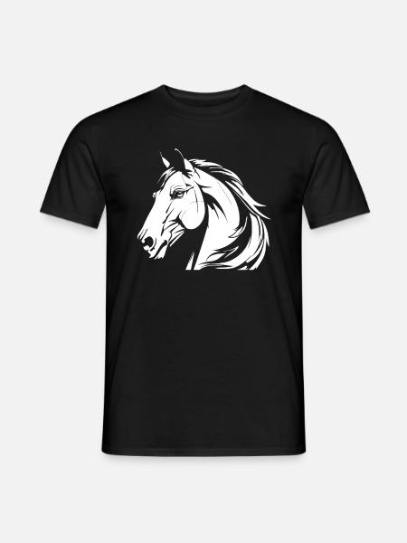 Horse Equestrian Head - Men's T-Shirt - black