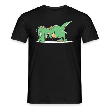 Trex T Rex Dino Lustig - Männer T-Shirt - Schwarz - Vorne - AI Model Male 178 light (178cm)