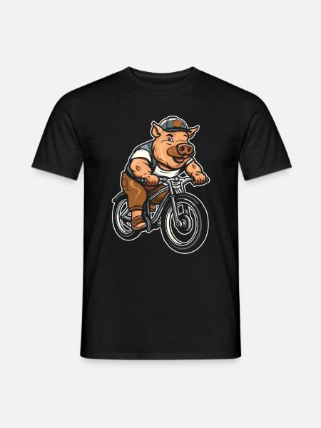 Pig Pig Farmer Cycling - Men's T-Shirt - black