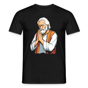 Christ Christentum Beten - Männer T-Shirt - Schwarz - Vorne - AI Model Male 178 light (178cm)