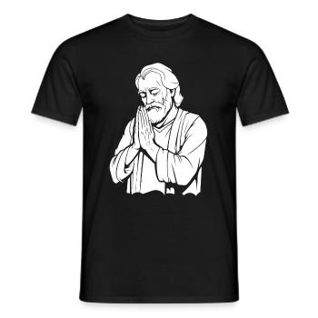 Christ Christentum Beten - Männer T-Shirt - Schwarz - Vorne - AI Model Male 178 light (178cm)
