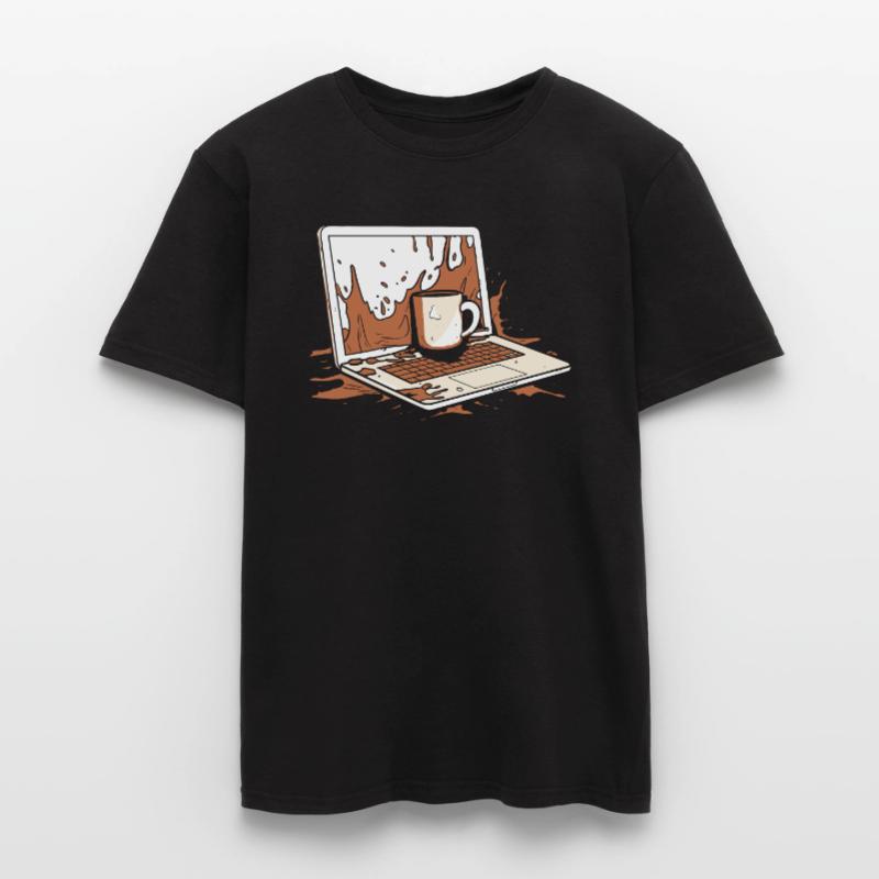 Entwickler Coder Programmierer Kaffee Männer T-Shirt