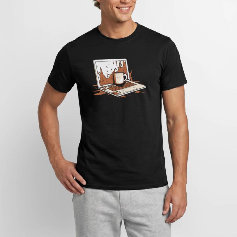 Entwickler Coder Programmierer Kaffee Männer T-Shirt