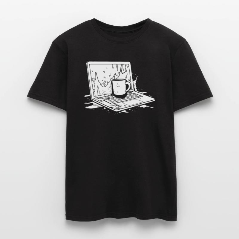 Entwickler Coder Programmierer Kaffee Männer T-Shirt