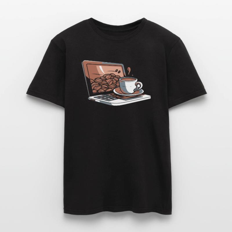 Entwickler Coder Programmierer Kaffee Männer T-Shirt