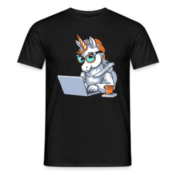 Entwickler Coder Programmierer Kaffee - Männer T-Shirt - Schwarz - Vorne - AI Model Male 178 light (178cm)