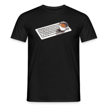 Entwickler Coder Programmierer Kaffee - Männer T-Shirt - Schwarz - Vorne - AI Model Male 178 light (178cm)