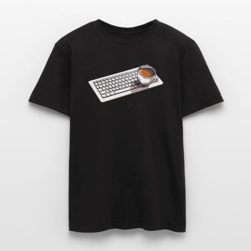 Entwickler Coder Programmierer Kaffee Männer T-Shirt