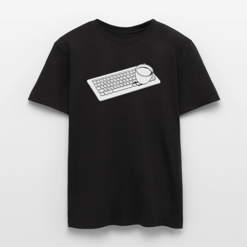 Entwickler Coder Programmierer Kaffee Männer T-Shirt