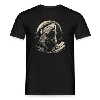 Guinea Pig Guinea Pig Moon - Men's T-Shirt - black - Front - AI Model Male 178 light (178cm)