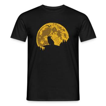 Cochon d'Inde Cochon d'Inde Lune - T-shirt homme - noir - Devant - AI Model Male 178 light (178cm)