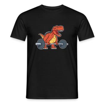 Trex T Rex Dino - T-shirt homme - noir - Devant - AI Model Male 178 light (178cm)