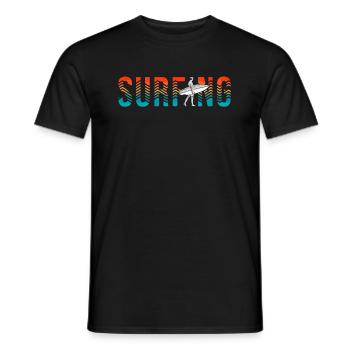 Surfer Surfen Cool Retro Surfer Vintage Surf - Männer T-Shirt - Schwarz - Vorne - AI Model Male 178 light (178cm)