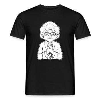 Christian Christianity Granny - Men's T-Shirt - black - Front - AI Model Male 178 light (178cm)