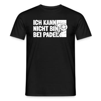 Padel No Puedo Tengo Padel - Männer T-Shirt - Schwarz - Vorne - AI Model Male 178 light (178cm)