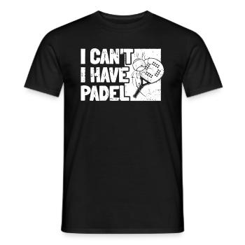 Padel No Puedo Tengo Padel - Männer T-Shirt - Schwarz - Vorne - AI Model Male 178 light (178cm)