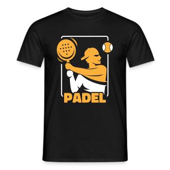 Padel Cool - Männer T-Shirt - Schwarz - Vorne - AI Model Male 178 light (178cm)