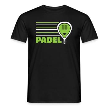 Padel - Männer T-Shirt - Schwarz - Vorne - AI Model Male 178 light (178cm)