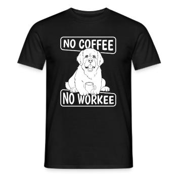 Kaffee Cafe St. Bernhardiner Hund - Männer T-Shirt - Schwarz - Vorne - AI Model Male 178 light (178cm)