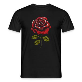 Rote Rose Goth Cool - Männer T-Shirt - Schwarz - Vorne - AI Model Male 178 light (178cm)