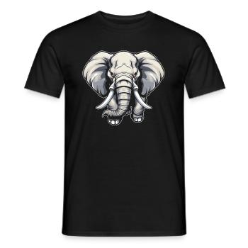 Éléphant - T-shirt homme - noir - Devant - AI Model Male 178 light (178cm)