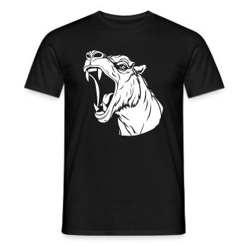 Camel Face - Men's T-Shirt - black - Front - AI Model Male 178 light (178cm)