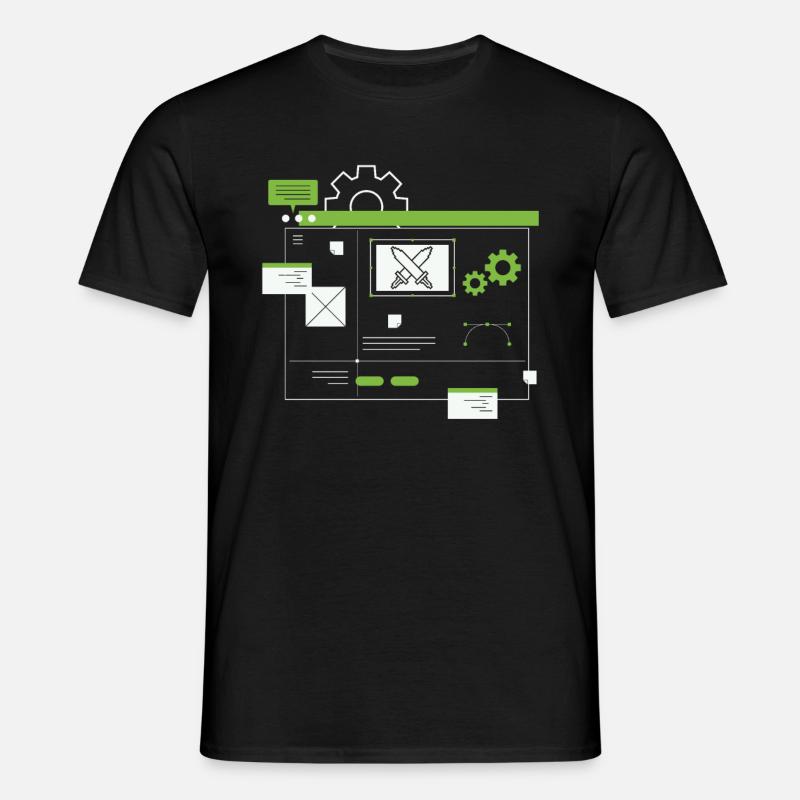 Entwickler Coder Programmierer - Männer T-Shirt - Schwarz