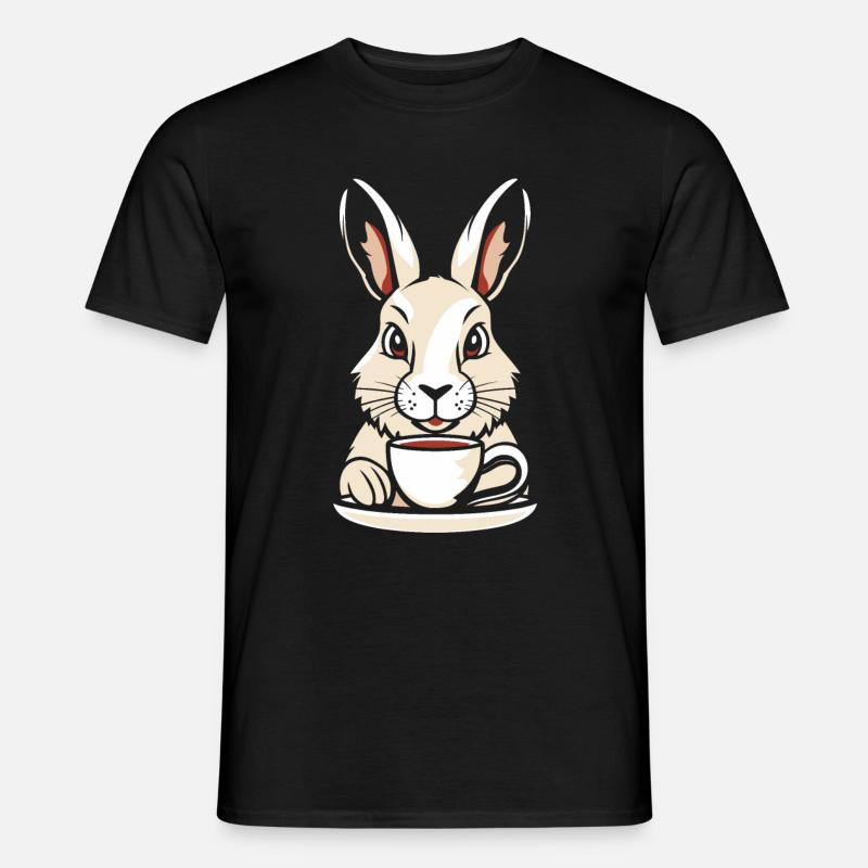 Bunny Rabbit Coffee - Men's T-shirt - black