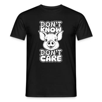 Cochon Éleveur De Cochon Drôle Ne Sais Pas Ne Pas Se Soucier - T-shirt homme - noir - Devant - AI Model Male 178 light (178cm)