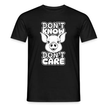 Cochon Éleveur De Cochon Drôle Ne Sais Pas Ne Pas Se Soucier - T-shirt homme - noir - Devant - AI Model Male 178 light (178cm)