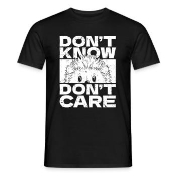 Hérisson Drôle Ne Sais Pas Ne Pas Se Soucier - T-shirt homme - noir - Devant - AI Model Male 178 light (178cm)