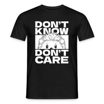 Hérisson Drôle Ne Sais Pas Ne Pas Se Soucier - T-shirt homme - noir - Devant - AI Model Male 178 light (178cm)