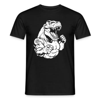 Trex T Rex Dino Biceps Tattoo I Love Mom - Men's T-Shirt - black - Front - AI Model Male 178 light (178cm)