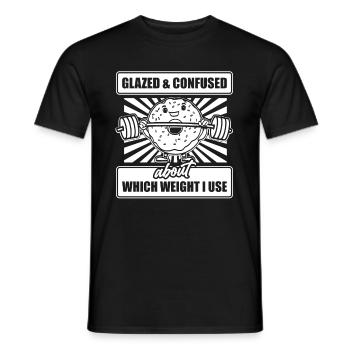 Donut Fitness Funny Donut Gym - T-shirt homme - noir - Devant - AI Model Male 178 light (178cm)