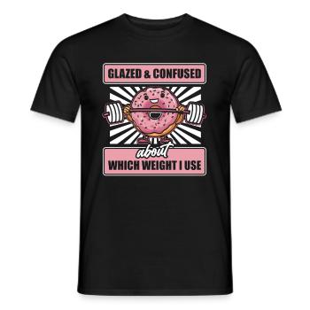 Donut Fitness Funny Donut Gym - T-shirt homme - noir - Devant - AI Model Male 178 light (178cm)